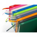ANNE. Caderno A5 de capa dura em PET 100% reciclado, com p&aacute;ginas pautadas recicladas