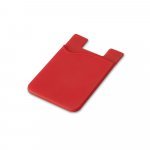 SHELLEY. Porta cart&otilde;es para celular em silicone - Vermelho