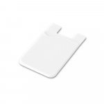 SHELLEY. Porta cart&otilde;es para celular em silicone - Branco