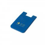 SHELLEY. Porta cart&otilde;es para celular em silicone - Azul royal