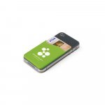 SHELLEY. Porta cart&otilde;es para celular em silicone - Verde claro