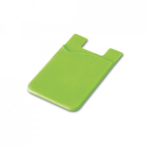 SHELLEY. Porta cart&otilde;es para celular em silicone - Verde claro