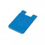 SHELLEY. Porta cart&otilde;es para celular em silicone - Azul claro