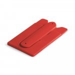 CARVER. Porta cart&otilde;es para celular em silicone - Vermelho