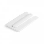 CARVER. Porta cart&otilde;es para celular em silicone - Branco