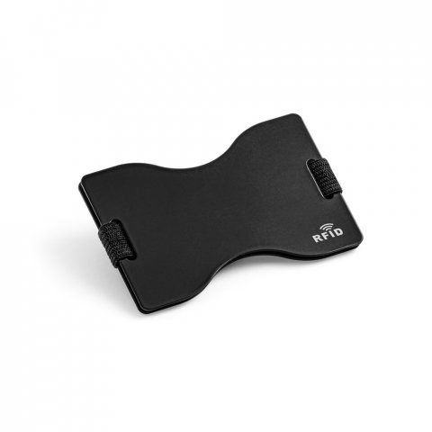 MULLER. Porta cart&otilde;es com bloqueio RFID - Preto