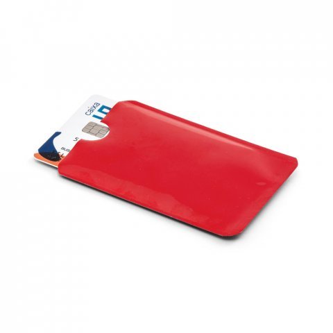 MEITNER. Porta cart&otilde;es com bloqueio RFID - Vermelho