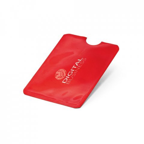 MEITNER. Porta cart&otilde;es com bloqueio RFID - Vermelho