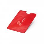 MEITNER. Porta cart&otilde;es com bloqueio RFID - Vermelho