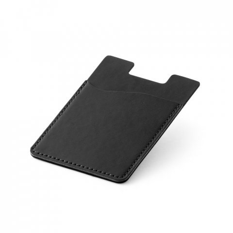 BLOCK. Porta cart&otilde;es para celular com bloqueio de RFID em PU - Preto