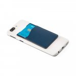 BLOCK. Porta cart&otilde;es para celular com bloqueio de RFID em PU - Azul