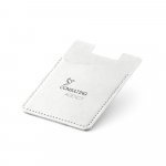 BLOCK. Porta cart&otilde;es para celular com bloqueio de RFID em PU - Branco