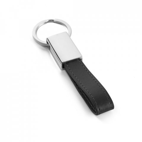 WATOH. Chaveiro em metal e PU - Preto