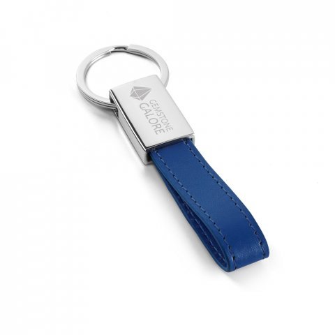 WATOH. Chaveiro em metal e PU - Azul royal