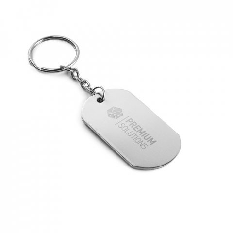 STITCH. Chaveiro em alum&iacute;nio - Cromado satinado