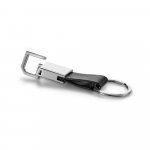 BOURCHIER. Chaveiro em c.sint&eacute;tico e metal - Preto