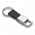 BOURCHIER. Chaveiro em c.sint&eacute;tico e metal - Preto