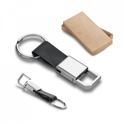 BOURCHIER. Chaveiro em c.sint&eacute;tico e metal