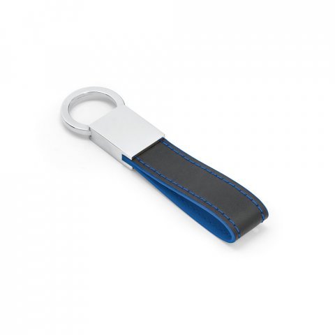 LESKOV. Chaveiro em c.sint&eacute;tico e metal - Azul royal