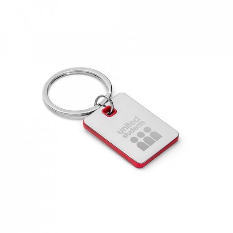 BECKET. Chaveiro em metal e ABS - Vermelho