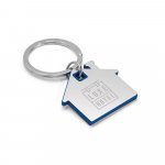 VIVRE. Chaveiro casa em metal e ABS - Azul royal