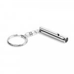 TRUDY. Chaveiro em metal com apito - Cromado satinado