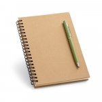 ROCK. Caderno B6 de capa dura em papel kraft (120 g/m&sup2;), com p&aacute;ginas lisas - Natural