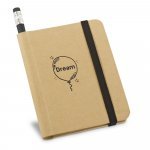 BRONTE. Caderno A7 em cart&atilde;o com p&aacute;ginas lisas - Preto