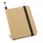 BRONTE. Caderno A7 em cart&atilde;o com p&aacute;ginas lisas - Preto