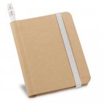 BRONTE. Caderno A7 em cart&atilde;o com p&aacute;ginas lisas - Branco