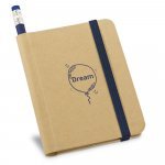 BRONTE. Caderno A7 em cart&atilde;o com p&aacute;ginas lisas - Azul marinho