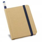 BRONTE. Caderno A7 em cart&atilde;o com p&aacute;ginas lisas - Azul marinho