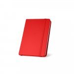 MEYER. Caderno de bolso em c.sint&eacute;tico com p&aacute;ginas lisas - Vermelho