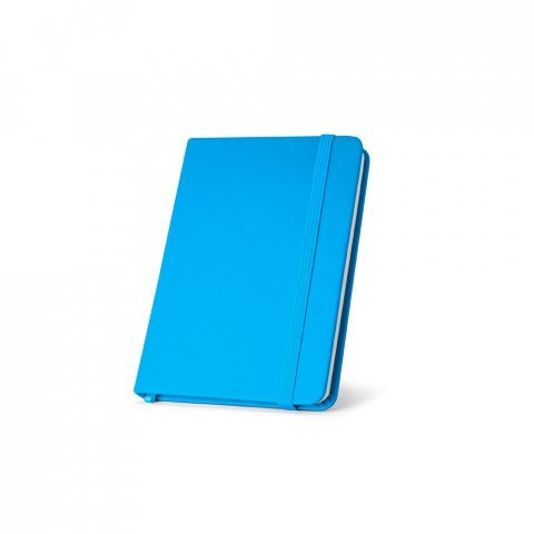 MEYER. Caderno de bolso em c.sint&eacute;tico com p&aacute;ginas lisas - Azul claro
