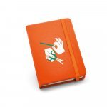MEYER. Caderno de bolso em c.sint&eacute;tico com p&aacute;ginas lisas - Laranja