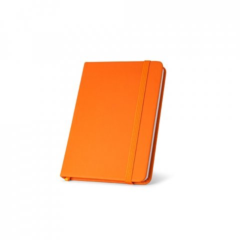 MEYER. Caderno de bolso em c.sint&eacute;tico com p&aacute;ginas lisas - Laranja