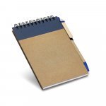 RINGORD. Caderno de bolso espiral de capa dura, com p&aacute;ginas lisas recicladas - Azul