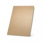KOSTOVA. Caderno A5 de capa flex&iacute;vel em cart&atilde;o kraft 100% reciclado, com p&aacute;ginas pautadas - Natural