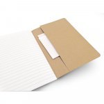 KOSTOVA. Caderno A5 de capa flex&iacute;vel em cart&atilde;o kraft 100% reciclado, com p&aacute;ginas pautadas - Natural