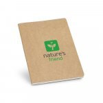 KOSTOVA. Caderno A5 de capa flex&iacute;vel em cart&atilde;o kraft 100% reciclado, com p&aacute;ginas pautadas - Natural