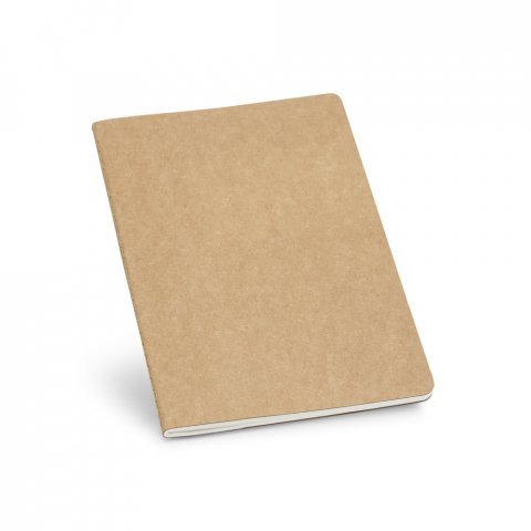 KOSTOVA. Caderno A5 de capa flex&iacute;vel em cart&atilde;o kraft 100% reciclado, com p&aacute;ginas pautadas - Natural
