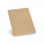 KOSTOVA. Caderno A5 de capa flex&iacute;vel em cart&atilde;o kraft 100% reciclado, com p&aacute;ginas pautadas - Natural