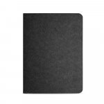 BULFINCH. Caderno B7 de capa flex&iacute;vel em cart&atilde;o kraft 100% reciclado, com p&aacute;ginas lisas recicladas - Preto