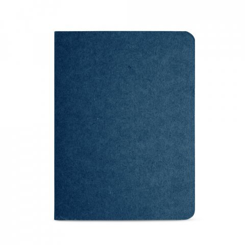 BULFINCH. Caderno B7 de capa flex&iacute;vel em cart&atilde;o kraft 100% reciclado, com p&aacute;ginas lisas recicladas - Azul