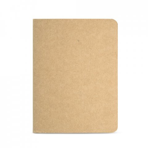 BULFINCH. Caderno B7 de capa flex&iacute;vel em cart&atilde;o kraft 100% reciclado, com p&aacute;ginas lisas recicladas - Natural