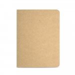 BULFINCH. Caderno B7 de capa flex&iacute;vel em cart&atilde;o kraft 100% reciclado, com p&aacute;ginas lisas recicladas - Natural