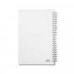 COBEN. Caderno A5 de capa flex&iacute;vel em PP, com tratamento antibacteriano e p&aacute;ginas pautadas recicladas - Branco