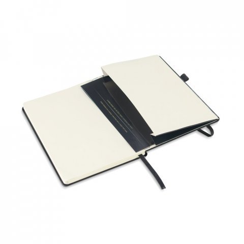 CHAMBERI A5. Caderno A5 de capa dura com p&aacute;ginas lisas - Preto