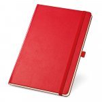 CHAMBERI A5. Caderno A5 de capa dura com p&aacute;ginas lisas - Vermelho