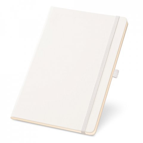 CHAMBERI A5. Caderno A5 de capa dura com p&aacute;ginas lisas - Branco